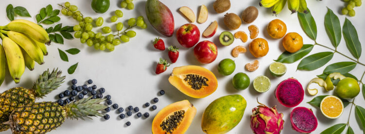 Frutas orgânicas da Raízs.
